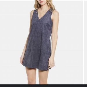 Bishop + Young v neck faux suede shift dress
